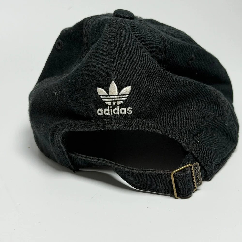 Adidas Originals Trefoil Baseball Cap Black Cotton‎ Adjustable Strapback Dad Hat